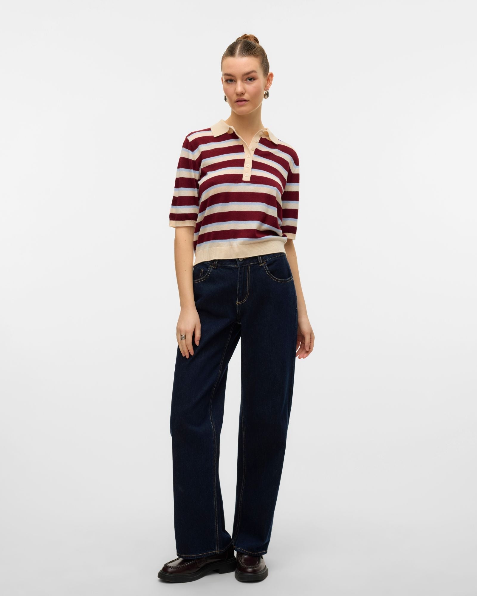 AWSIKITA STRIPE KNITTED POLO